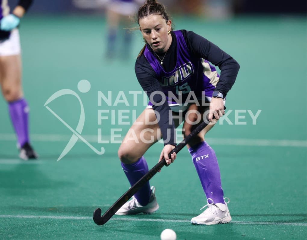 A JMU player carrying the ball
